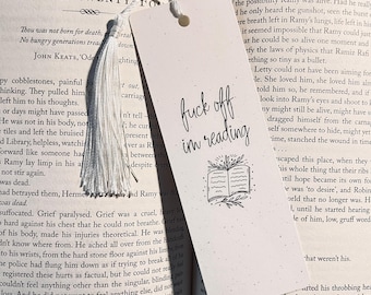 Funny Book Lover Bookmark - Sassy Quote, Laminated Durable Cardstock