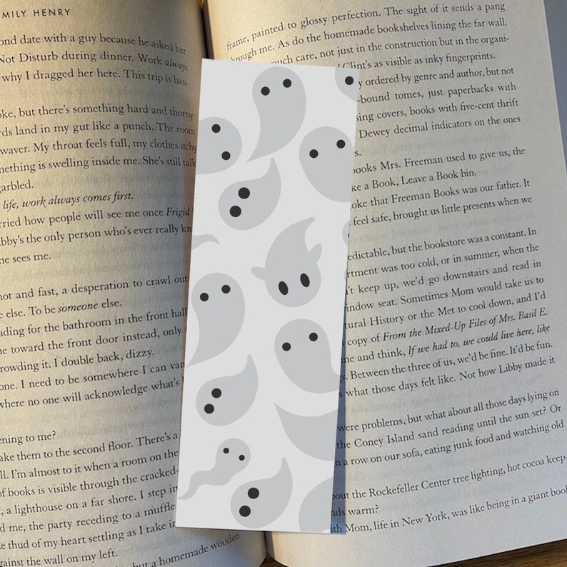 Halloween Book Lover Bookmark, Ghost Design (Cute Reader Gift) image 5