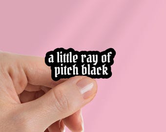 Pitch Black Kindle Sticker: Bookish Gothic Vinyl Decal