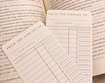 2026 Reading Tracker Bookmark: Paper Book Tracker, Reading Log