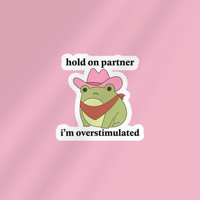Funny Overstimulated Meme Sticker: Anti-Social Reader Gift - Stocking Stuffer For Reader image 5