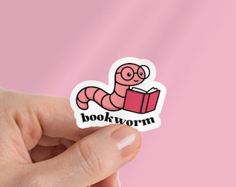 Bookish Kindle Sticker: Bookworm Sticker Gift For Reader