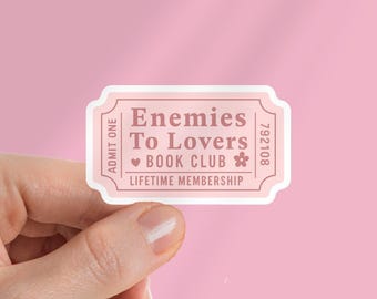 Enemies to Lovers Book Club Kindle Sticker: Bookish E-Reader Decal