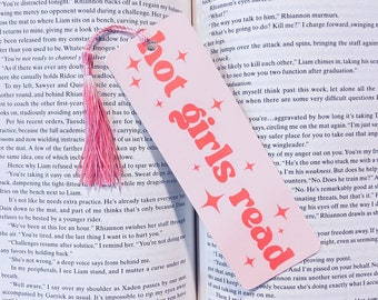 Hot Girls Read Books Bookmark Pink Bookmark Cute Bookmark For Her Wife Girlfriend Gift For Book Lover Book Club Christmas Birthday