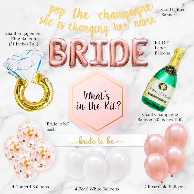 Bachelorette Party Decorations Kit Bridal Shower Decorations Etsy