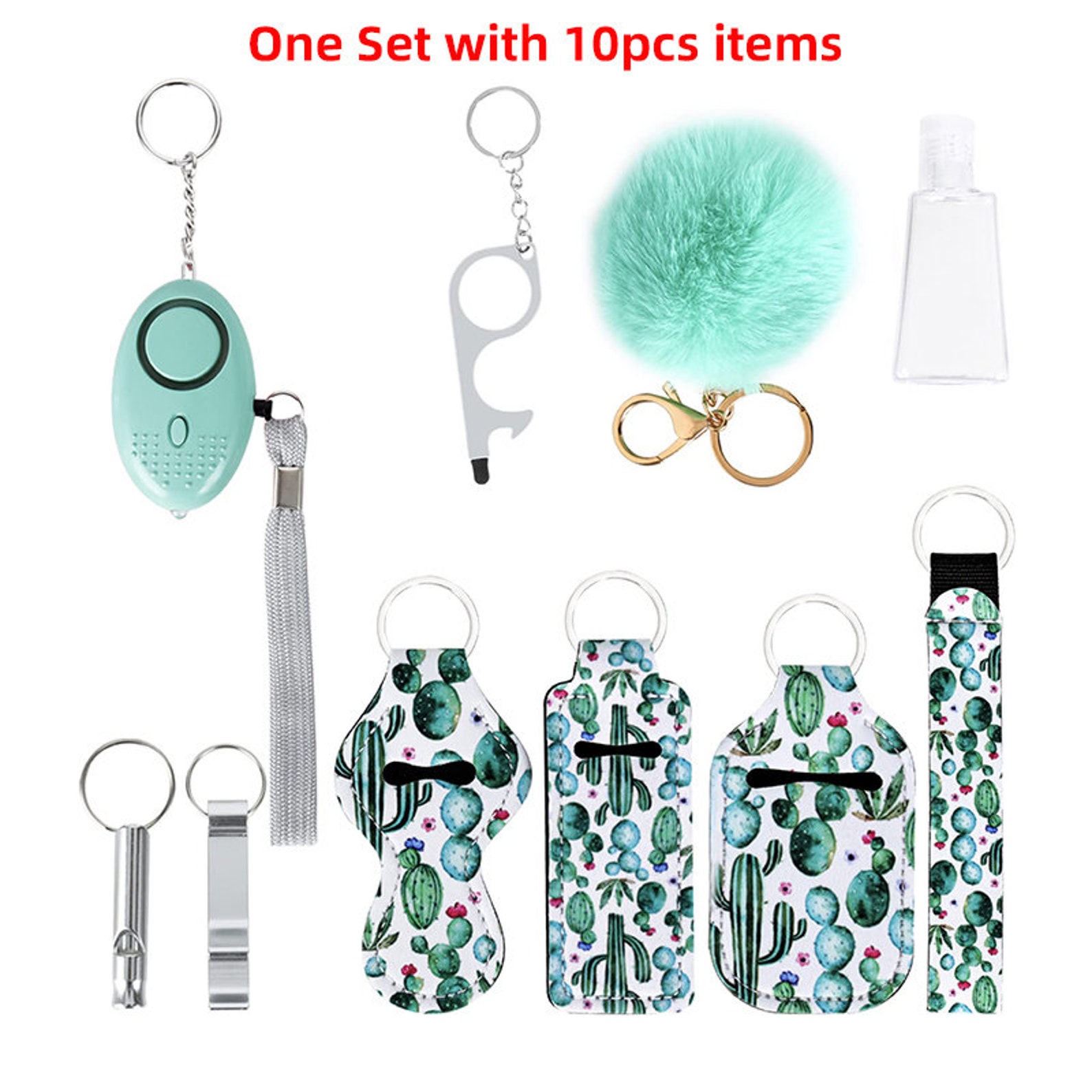 10pcs Women Self Defense Keychain Set Emergency Personal Protection Safety Alarm Window Breaker