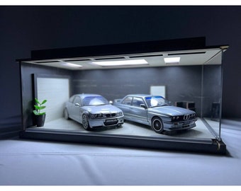 Diecast diorama showroom case is suitable for 1:18/24 Vehicles | Diorama Model Kit, Miniature Model, Diorama Building, Auto Garage