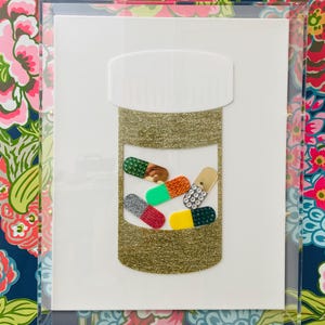 Chill Pills Pop Art: Glitter Pill Bottle, Swarovski Crystals