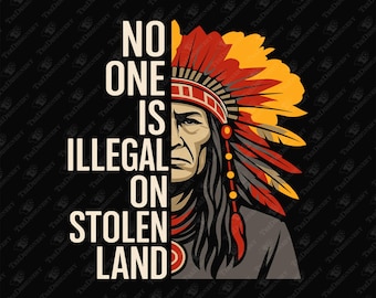No One Is Illegal On Stolen Land SVG: Human Rights Graphic (SVG & PNG)