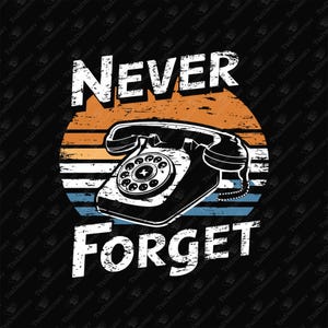 Teléfono rotatorio vintage: nunca olvides el diseño de sublimación con humor nostálgico.