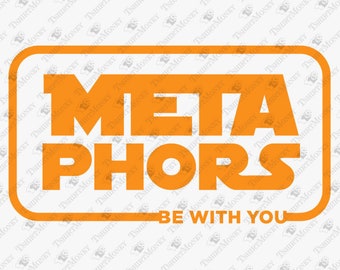 Las metáforas te acompañan SVG PNG, diseño para profesores de inglés (archivo de corte)