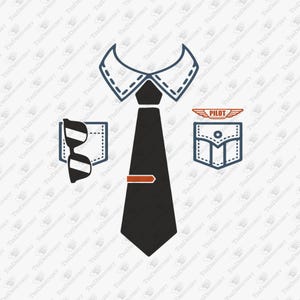 Pilot Shirt Uniform Travel Day Adventure Ready, SVG Cut File, Sublimation Design