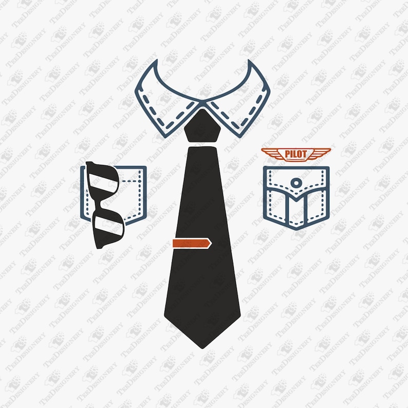 Pilot Shirt Uniform Travel Day Adventure Ready, SVG Cut File, Sublimation Design image 1