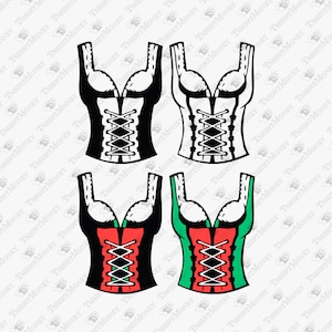 Dirndl Costume SVG: Oktoberfest Bavarian Design (Cut File)