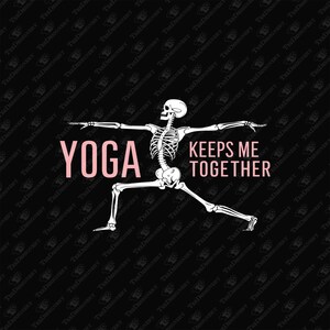 El yoga me mantiene unido, humor, fitness, juego de palabras, diseño de sublimación