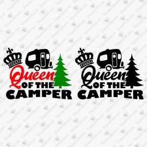 Reina de la autocaravana, divertido dicho de camping, camping life svg, girls trip svg, cricut silhouette SVG cut file, camiseta sublimación PNG design