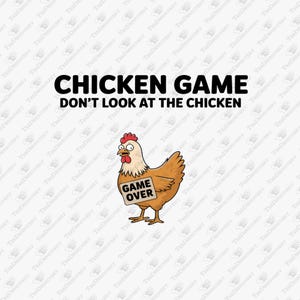 Game Over Silly Chicken Meme Humor SVG-bestand knippen, sublimatieafbeelding, boerenleven, sarcastische humor, dierlijke humor, boerenerf, T-shirtontwerp, POD