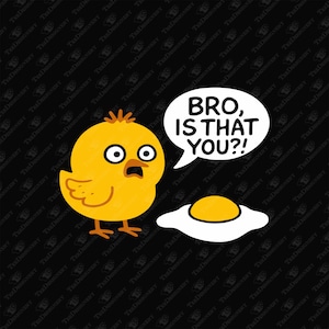 Juego de palabras de desayuno de Shocked Chick: Gráfico divertido de sublimación de comida (SVG y PNG)