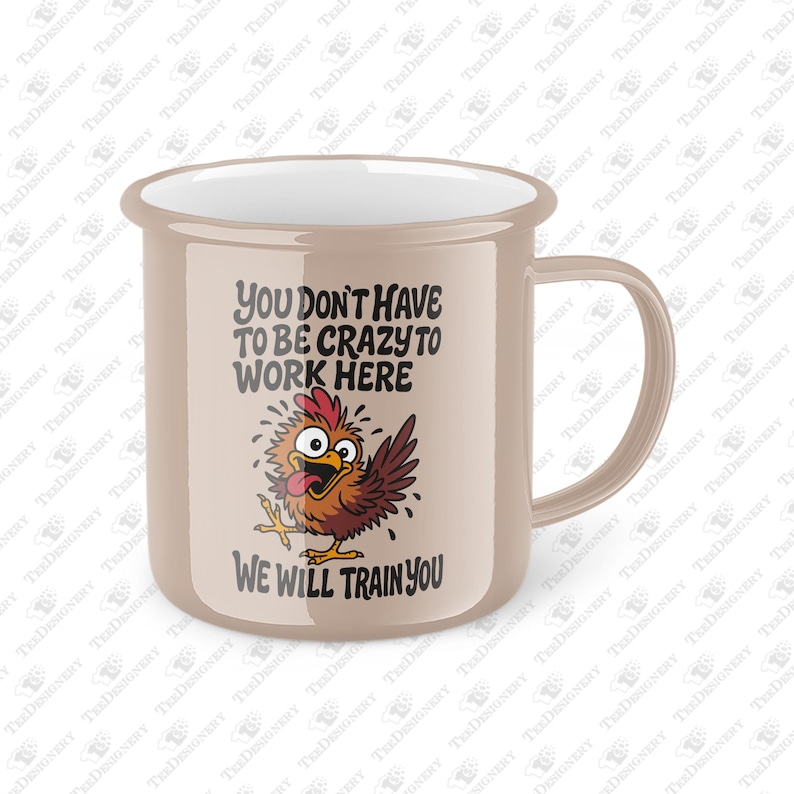 Funny Office Mug, Crazy Bird Quote, Work Humor Coffee Cup, Coworker Gift Idea, Novelty Ceramic Mug for Colleagues, Desk Decor