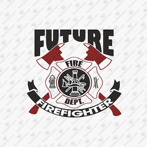 Future Firefighter Fire Dept Pride, SVG Cut File, Sublimation Design