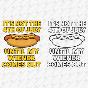 Funny 4th of July Hot Dog SVG: Patriotic Cookout Design (Digital Download)