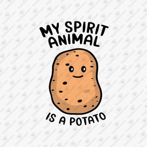 Mein Geisttier ist eine Kartoffel-Lazy-Vibes, SVG-Schnittdatei, Sublimationsdesign