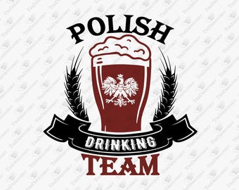 Polish Drinking Team Polska Pride, SVG Cut File, Sublimation Design