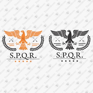 SPQR Senatus Populusque Romanus, oud Rome, geschiedenisliefhebber, Romeinse rijk, Cricut silhouet knippen SVG-bestand, sublimatie T-shirt png-bestand