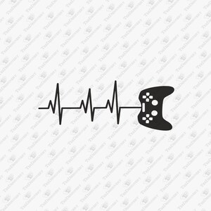 Gamer Heartbeat Gaming Nerd Life, archivo de corte SVG, diseño de sublimación