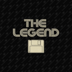 Legend-disketten SVG: Retroteknikdesign (Cricut, sublimering)