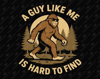 Divertido archivo SVG de Pie Grande: Diseño de sublimación de Sasquatch para amantes de las actividades al aire libre