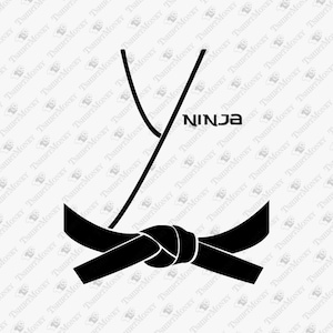 Ninja Uniform SVG, Ninja Shirt Svg, Ninja Disguise Svg, Zwarte Band Svg, Karate Svg, Cricut Silhouet SVG Cut File, Shirt Sublimation Design