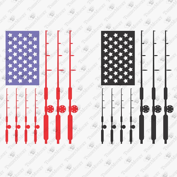 USA Flag Fishing Rods, Patriotic Fisherman Svg, American Fishing, USA Flag,  Cricut Silhouette Svg Cut File, T-shirt Sublimation PNG Design -  Canada