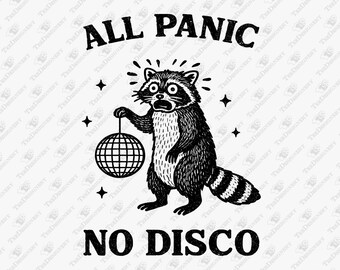 All Panic No Disco Raccoon Meme - Sublimation Design (PNG, SVG)