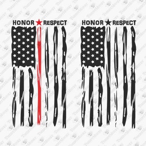 Thin Red Line Svg, Thin Blue Line Svg, First Responders, USA Flag Distressed, Police, Firefighters, Cricut Silhouette Cut File, Shirt Design
