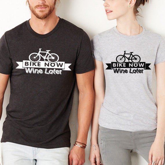 Bike Now Wine Later Funny Wine Lovers Bicycling T-Shirt Bike Now Wine Later Funny Wine Lovers Bicycling T-Shirt