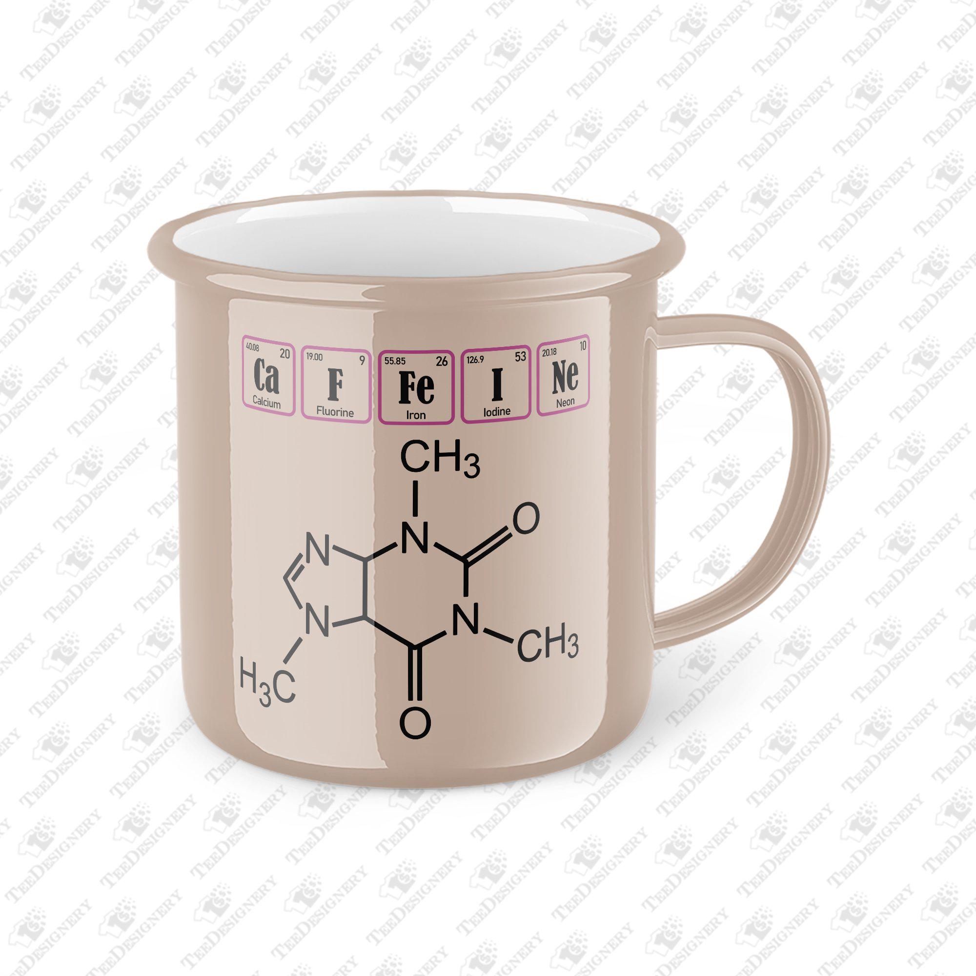 Caffeine Molecule Nerd Geek Coffee Lover, SVG Cut File, Sublimation ...