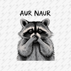 Conception de sublimation d'humour d'argot australien de raton laveur choqué d'Aur Naur