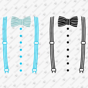 Papillon E Bretelle Svg, Cravatta SVG, Bretelle Svg, Tuxedo Svg, Abito Svg, Cricut Silhouette SVG Cut File, T-Shirt Sublimazione PNG Design