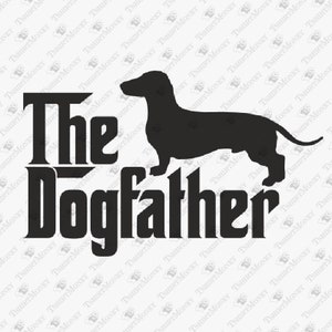 Il bassotto Dogfather SVG: disegno vettoriale per amanti dei cani (download digitale)