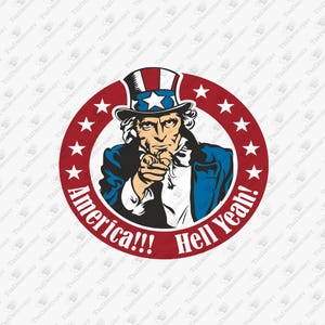 America Hell Yeah Loud And Proud Patriotic Humor, SVG Cut File, Sublimation Design