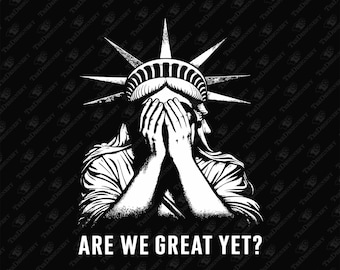 Embarrassed Statue of Liberty Sarcastic Political Graphic (SVG, PNG)