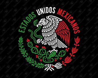 Estados Unidos Mexicanos Eagle Emblem Latino Pride SVG Cut File