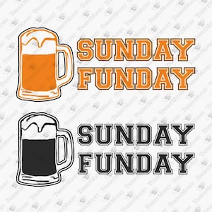 Sunday Funday, Day Drinking Svg, Football Weekend Svg, Game Day Svg, Vinyl, Cricut Silhouette SVG Plotterdatei, T-Shirt Sublimation PNG Design