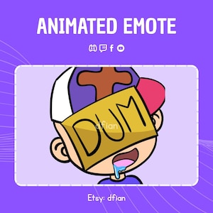 Animated Boy Dumb Emote, Cute Emote, Funny Emote, Emote GIF, Cartoon Emote For Streamers - Ready to Use for Twitch Discord Youtube Facebook