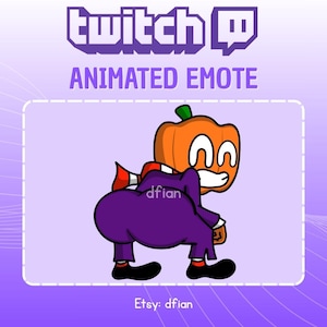 Animated Twitch Emotes | Twerk Pumpkin Emote, Ghost Emotes, Halloween Emote, Spooky Emote - Ready to Use Twitch & Discord