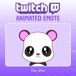 Animated Chibi Panda Nodding Emote - Cute Kawaii Twitch Emote - Animated Discord Emote - Instant Download GIF for Streamers