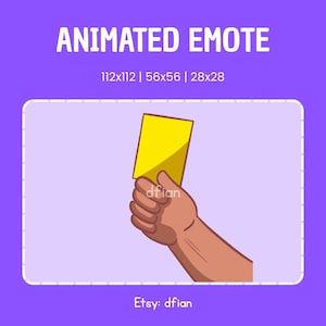 Emote animé carton jaune, emote dessin animé drôle, emote mignon pour streamer, prêt à l'emploi