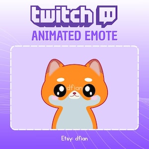 Animated Chibi Fox Nodding Emote - Cute Kawaii Twitch Emote - Animated Discord Emote - Instant Download GIF for Streamers