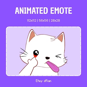 Animated Cat Mocking Emote: Funny Cartoon Streamer Emote (Digital Download)